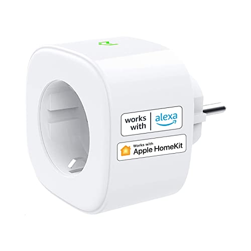 meross WLAN Steckdose, Smart Plug kompatibel mit Alexa, für HomeKit, Google Assistant und SmartThings, Timer und Fernbedienung